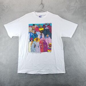 VTG Kiki Suarez Shirt Mens L Many Strong And Beautiful Women 90s Graphic Art